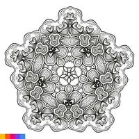 mandala kunst ontwerp. schoon decoratief ronde ornament. oosters patroon, vector illustratie kleur boek bladzijde. circulaire patroon in het formulier van mandala voor henna, mehndi, tatoeëren, decoratie.