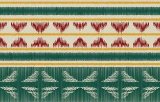 etnisch abstract ikat kunst. aztec ornament afdrukken. meetkundig etnisch patroon naadloos kleur oosters. ontwerp voor achtergrond ,gordijn, tapijt, behang, kleding, inpakken, batik, vector illustratie.