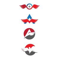 vleugel valk logo sjabloon vector