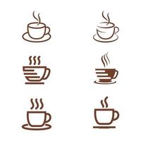 koffiekopje logo sjabloon vector