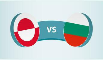 Groenland versus bulgarije, team sport- wedstrijd concept. vector