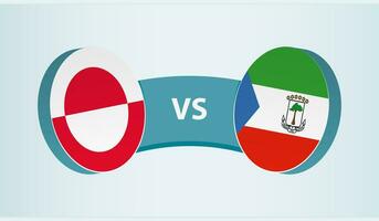 Groenland versus equatoriaal Guinea, team sport- wedstrijd concept. vector