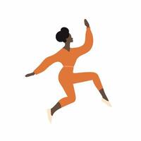 vector illustratie. dansen elegant vrouw. geïsoleerd tekenfilm schets tekens Aan wit achtergrond.