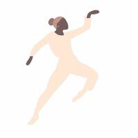 vector illustratie. dansen elegant vrouw. geïsoleerd tekenfilm schets tekens Aan wit achtergrond.