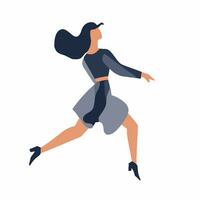 vector illustratie. dansen elegant vrouw. geïsoleerd tekenfilm schets tekens Aan wit achtergrond.