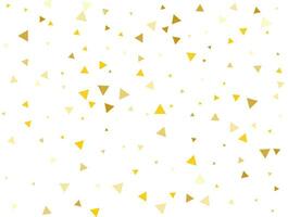 Kerstmis licht gouden driehoeken. confetti viering, vallend gouden abstract decoratie voor feest. vector illustratie