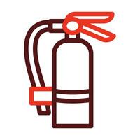 brand brandblusser vector dik lijn twee kleur pictogrammen voor persoonlijk en reclame gebruiken.