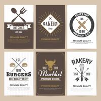 Restaurant Retro Vector Logo voor banner