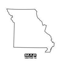 Missouri kaart vector elementen, Missouri kaart vector illustratie, Missouri kaart vector sjabloon
