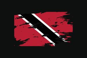 grunge-stijl vlag van trinidad en tobago. vectorillustratie. vector