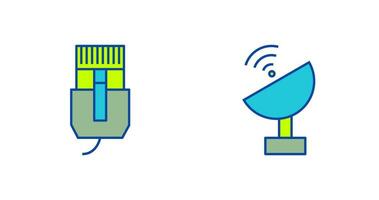 internet kabel en satelliet icoon vector