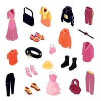 mode kleding icon set vector