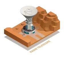 astronomie isometrisch concept vector