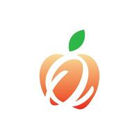 brief O logo ontwerp met appel vector elementen voor natuurlijk sollicitatie, ecologie illustratie ontwerp sjabloon