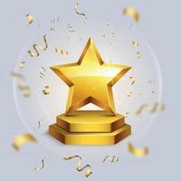 ster award realistische achtergrond vector