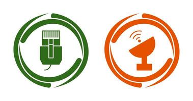 internet kabel en satelliet icoon vector