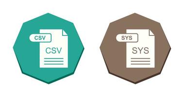 csv en sys icoon vector