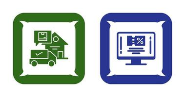 pakket ontvangen en couptie icoon vector