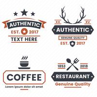 Restaurant Retro Vector Logo voor banner