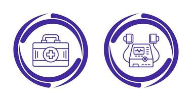 defribilator en eerste steun uitrusting icoon vector