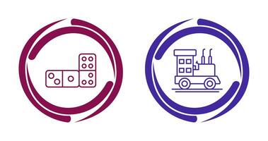 domino en speelgoed- icoon vector