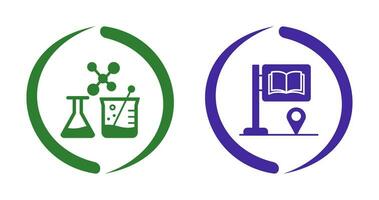 teken bord en chemie icoon vector