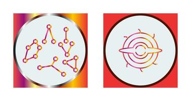 sterrenbeeld en blackhole icoon vector