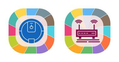 macht knop en Wifi signalen icoon vector