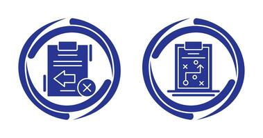 terugkeer mislukt en strategiebedrijf icoon vector