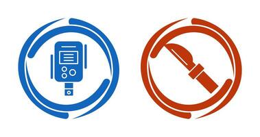 diabetes test en mes icoon vector