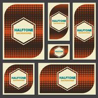 Vintage halftone stijl achtergrond ontwerpsjabloon vector