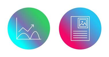 neiging in diagram en afbeelding bijlagennet icoon vector