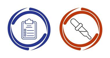 diagnose en druppelaar icoon vector