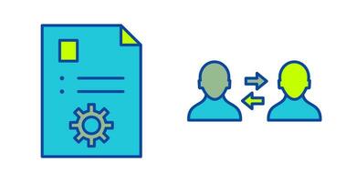 inhoud beheer en overleg plegen Diensten icoon vector