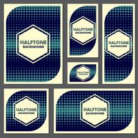 Vintage halftone stijl achtergrond ontwerpsjabloon vector