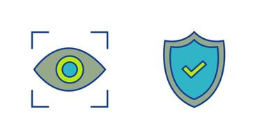 oog scannen en veiligheid icoon vector