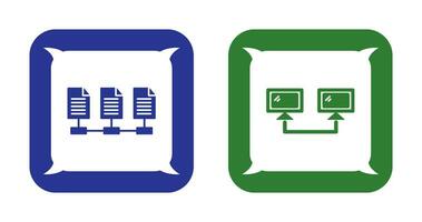 verbonden systemen en netwerk bestanden icoon vector