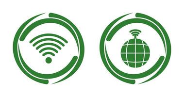 signaal Aan gebruiker en globaal signalen icoon vector