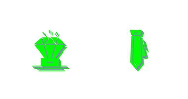 diamant en stropdas icoon vector