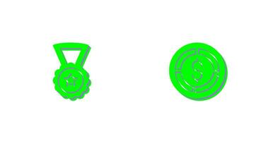 medaille en taart tabel icoon vector