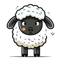 schattig tekenfilm schapen. vector illustratie geïsoleerd Aan een wit achtergrond.