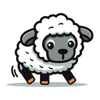 schapen dier tekenfilm mascotte karakter vector icoon illustratie ontwerp