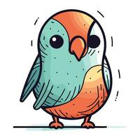 schattig tekenfilm vogel. vector illustratie geïsoleerd Aan een wit achtergrond.