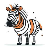 zebra vector illustratie. geïsoleerd zebra Aan wit achtergrond.