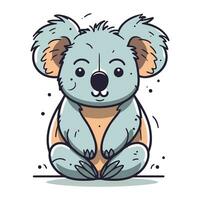 schattig koala tekenfilm karakter. vector illustratie van een schattig koala.