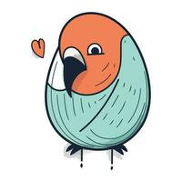 schattig tekenfilm vogel Aan wit achtergrond. vector illustratie voor uw ontwerp