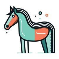 paard icoon in vlak stijl geïsoleerd Aan wit achtergrond. vector illustratie.