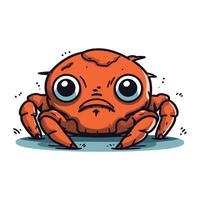 schattig tekenfilm krab. vector illustratie. geïsoleerd Aan wit achtergrond.