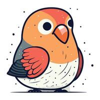 schattig tekenfilm vogel. vector illustratie van een schattig weinig vogel.