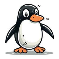 schattig pinguïn tekenfilm geïsoleerd Aan wit achtergrond. vector illustratie.